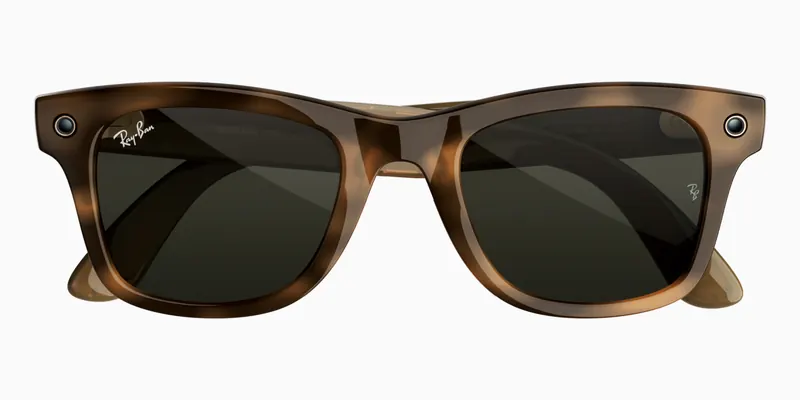 Ray-Ban Meta (Gen 3) Wayfarer in Havana with green lenses (official Meta press photo)